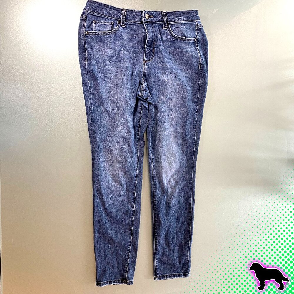 Sonoma Curvy Skinny Jeans Denim Size 12 R Mid Rise 1% Spandex
